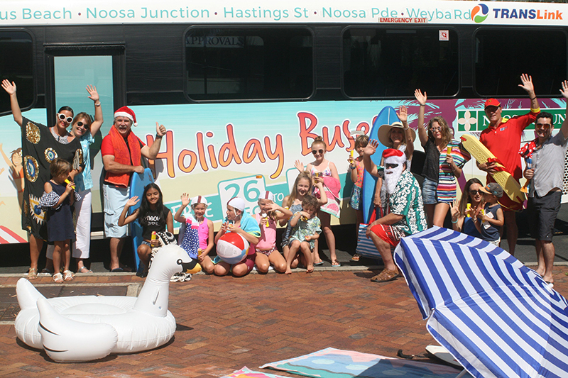 Noosa Council Free Holiday Bus graphics