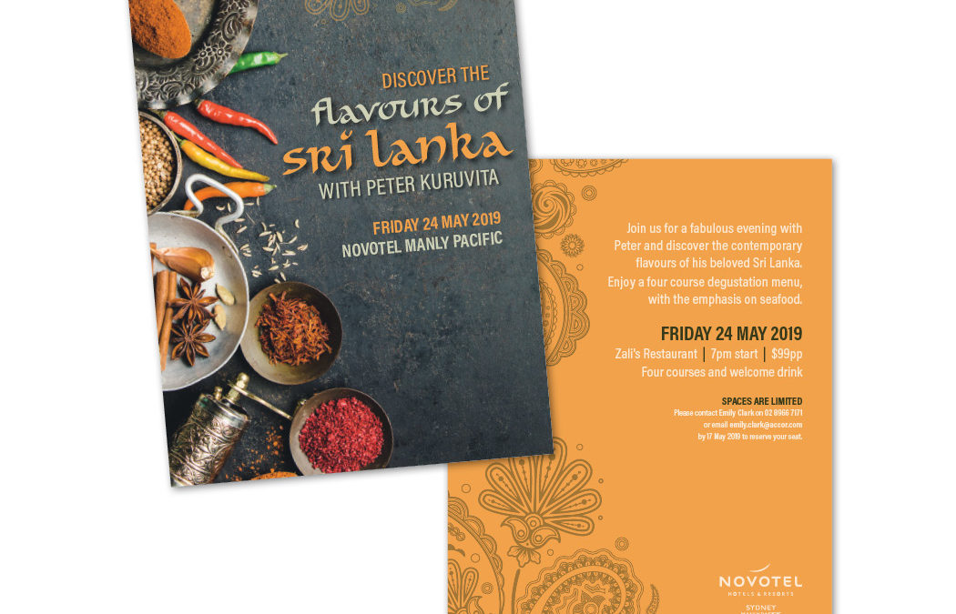 Peter Kuruvita Sri Lankan dinner invite