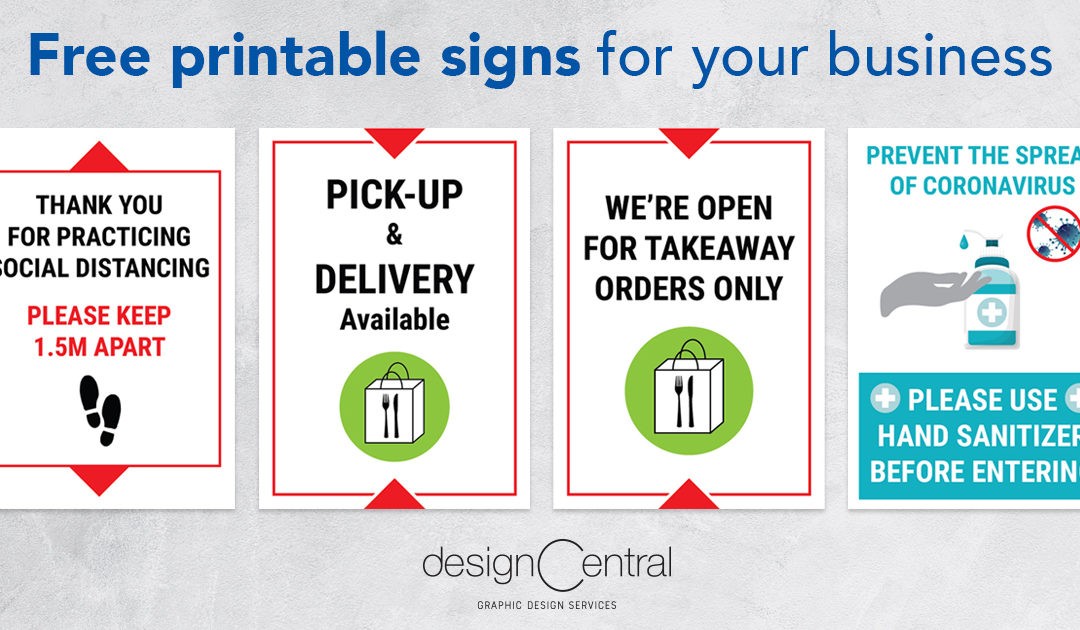 Free Covid-19 printable signs for your business