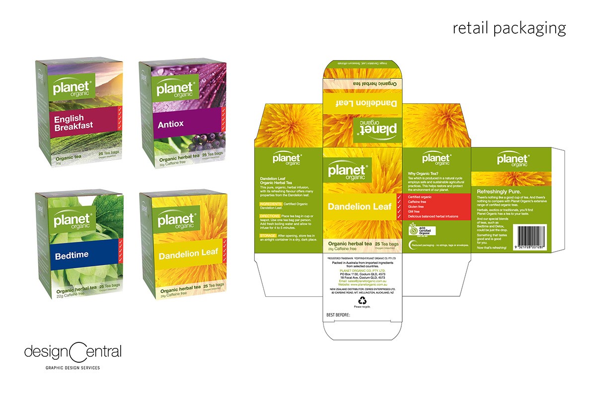Planet Organic Retail Packaging