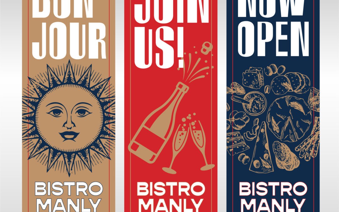 Bistro Manly outdoor banners